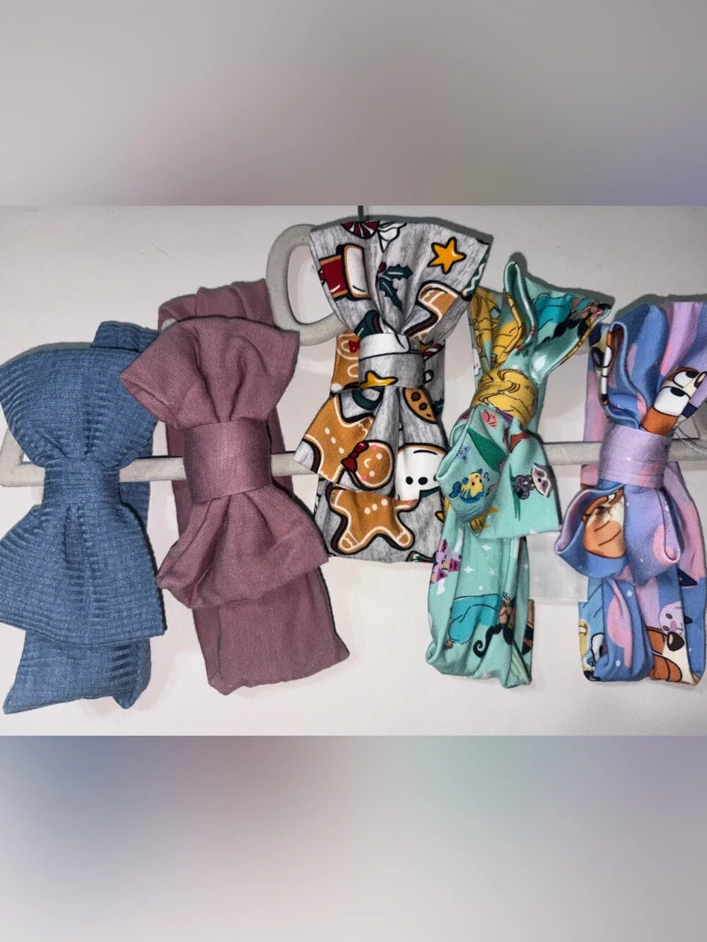 Little Sleepies Headband Bow Bundle | Bluey, Princess, Christmas Cookie + Solids